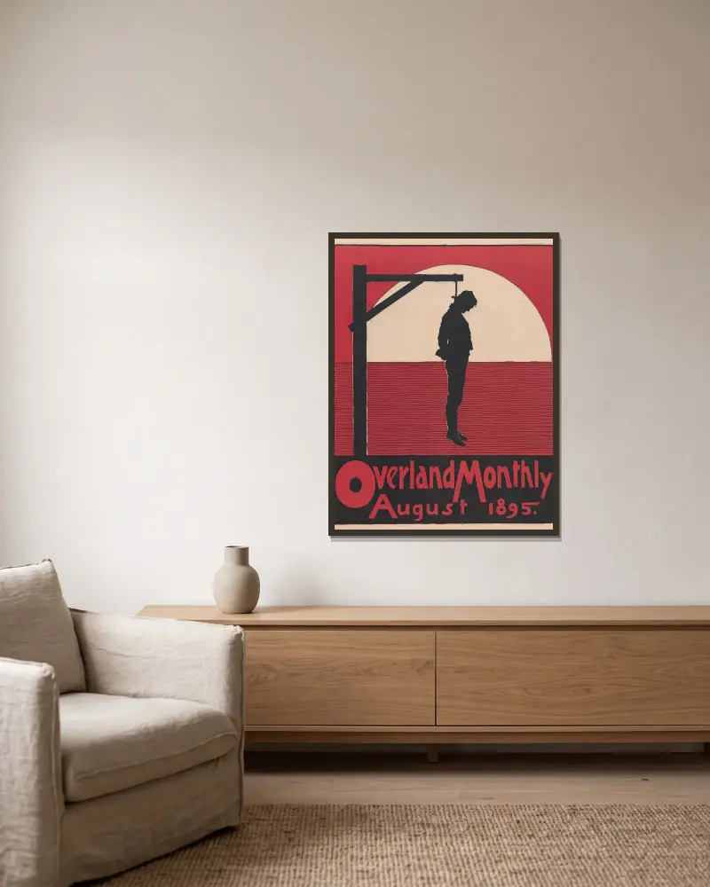 Overland Monthly, srpen, Maynard Dixon v rámu na stěně