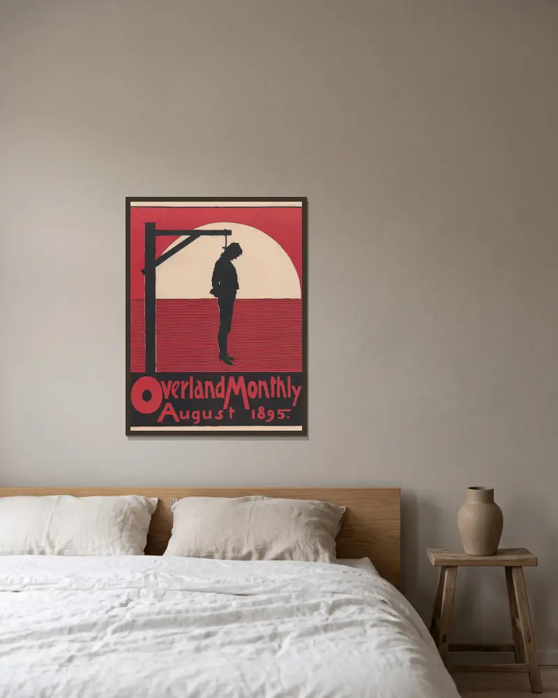 Overland Monthly, srpen, Maynard Dixon v rámu na stěně