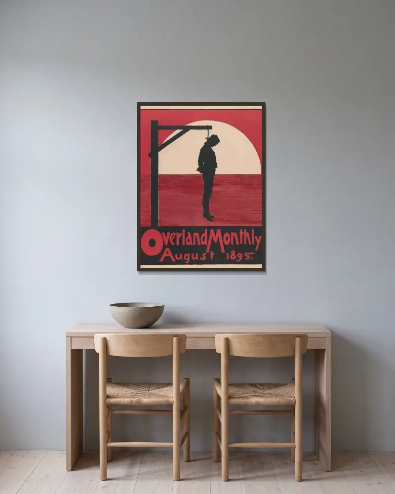 Overland Monthly, srpen, Maynard Dixon v rámu na stěně