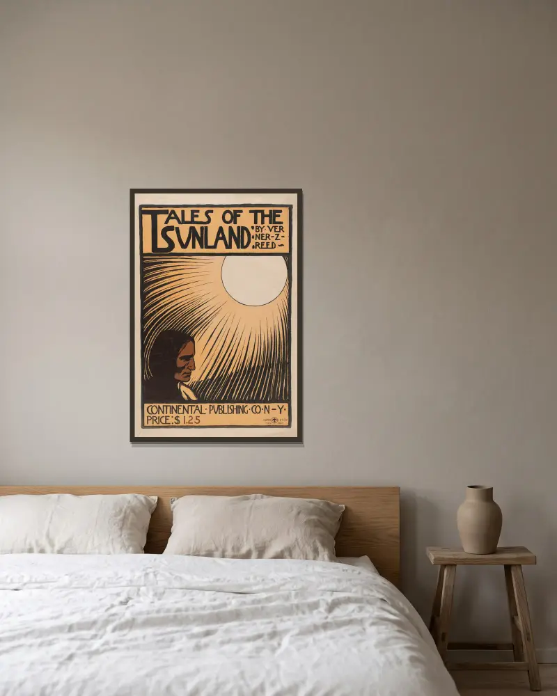 Geschichten aus dem Sonnenland von Maynard Dixon gerahmt an einer Wand