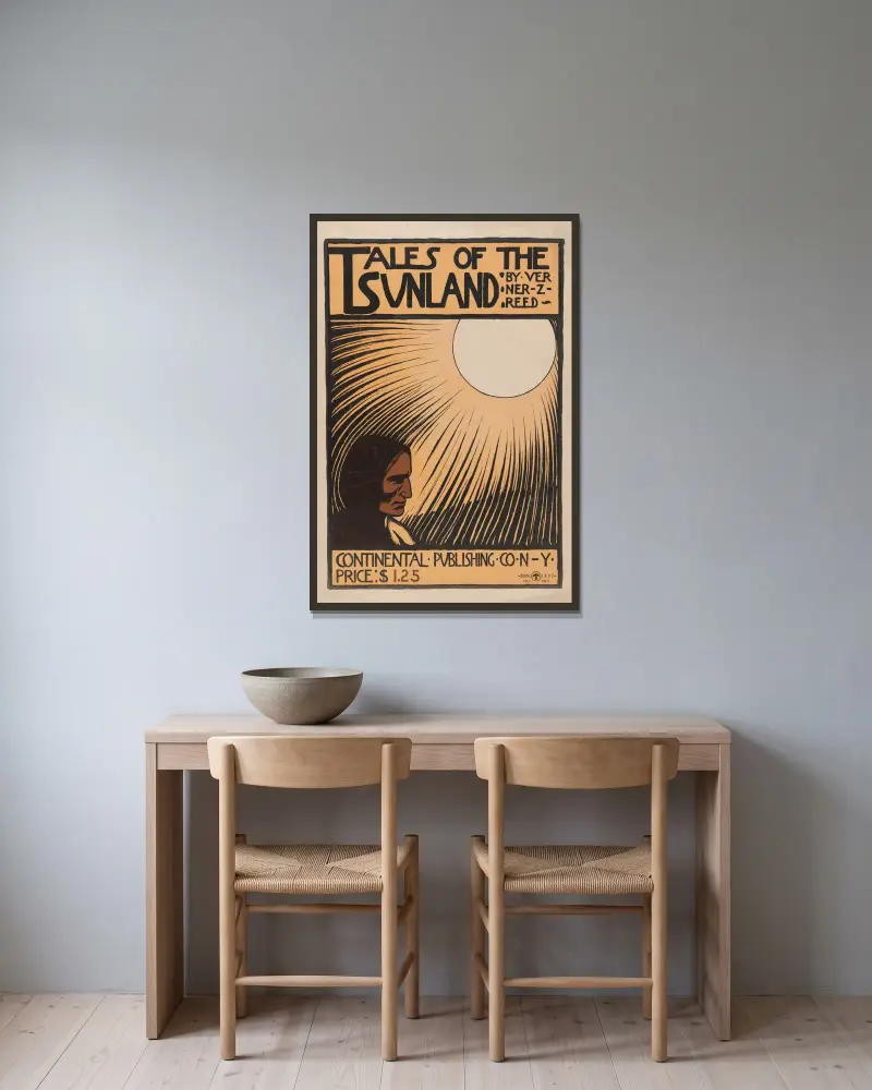 Geschichten aus dem Sonnenland von Maynard Dixon gerahmt an einer Wand
