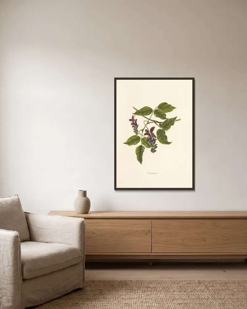 Puakauhi von Isabella McHutcheson Sinclair gerahmt an einer Wand