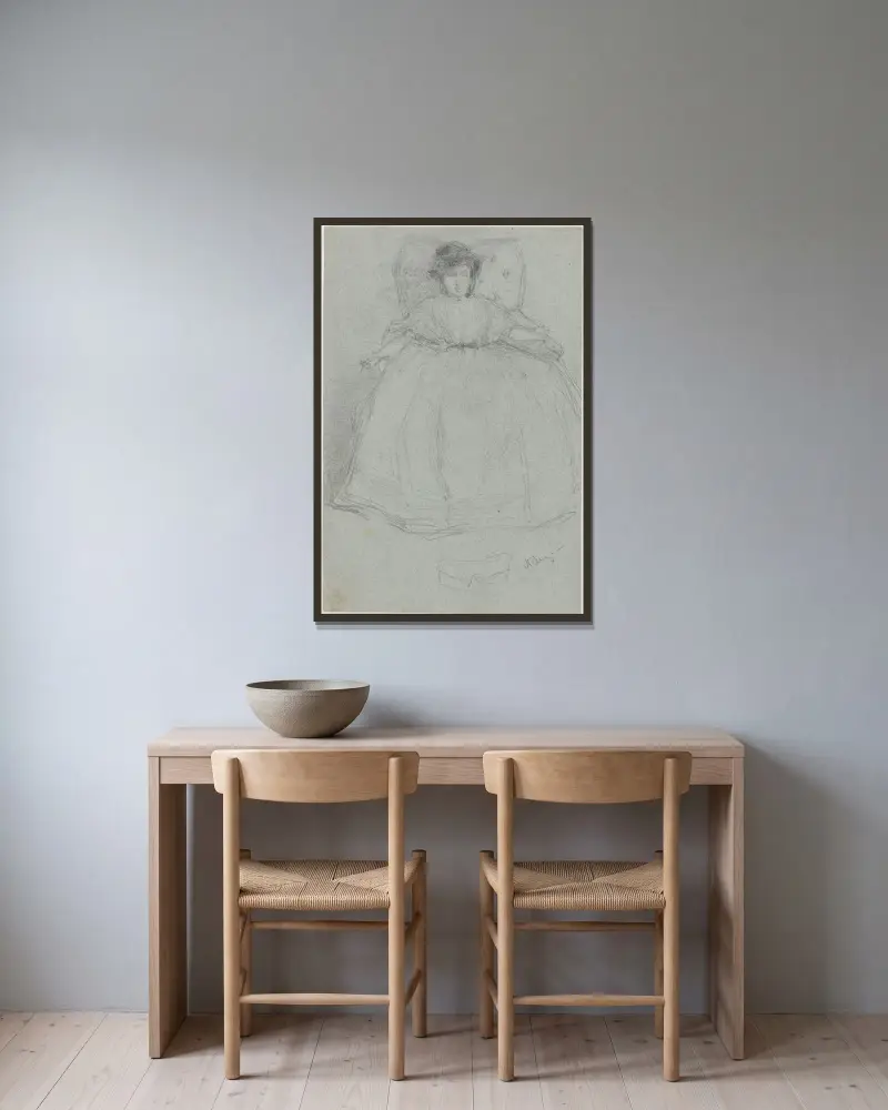Nelly, James Abbott McNeill Whistler v rámu na stěně