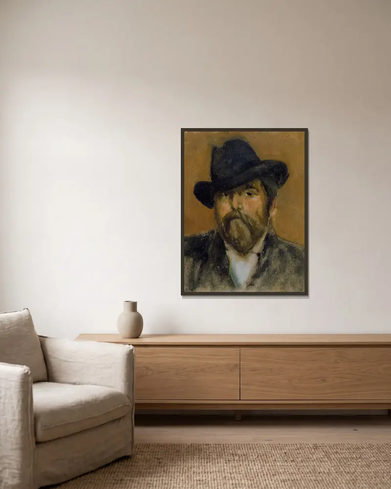 Robert Barr av James Abbott McNeill Whistler inramad på en vägg
