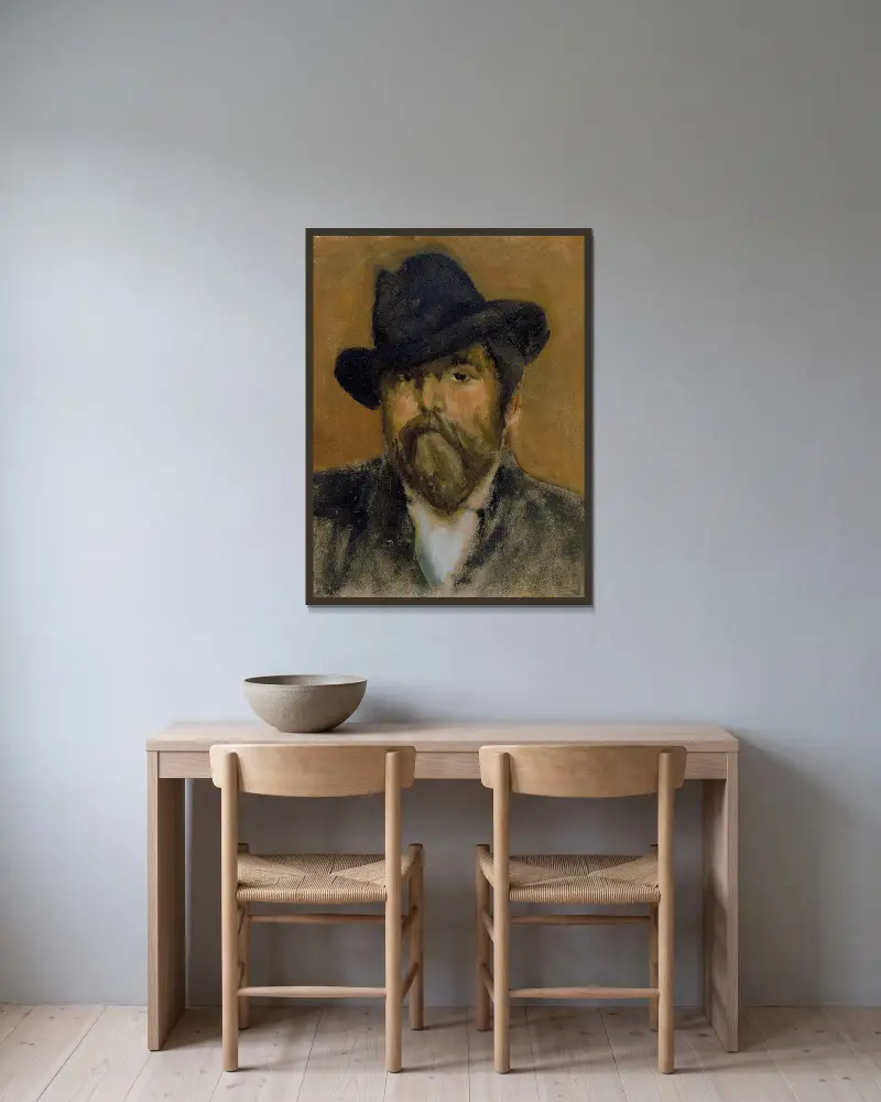 Robert Barr av James Abbott McNeill Whistler inramad på en vägg