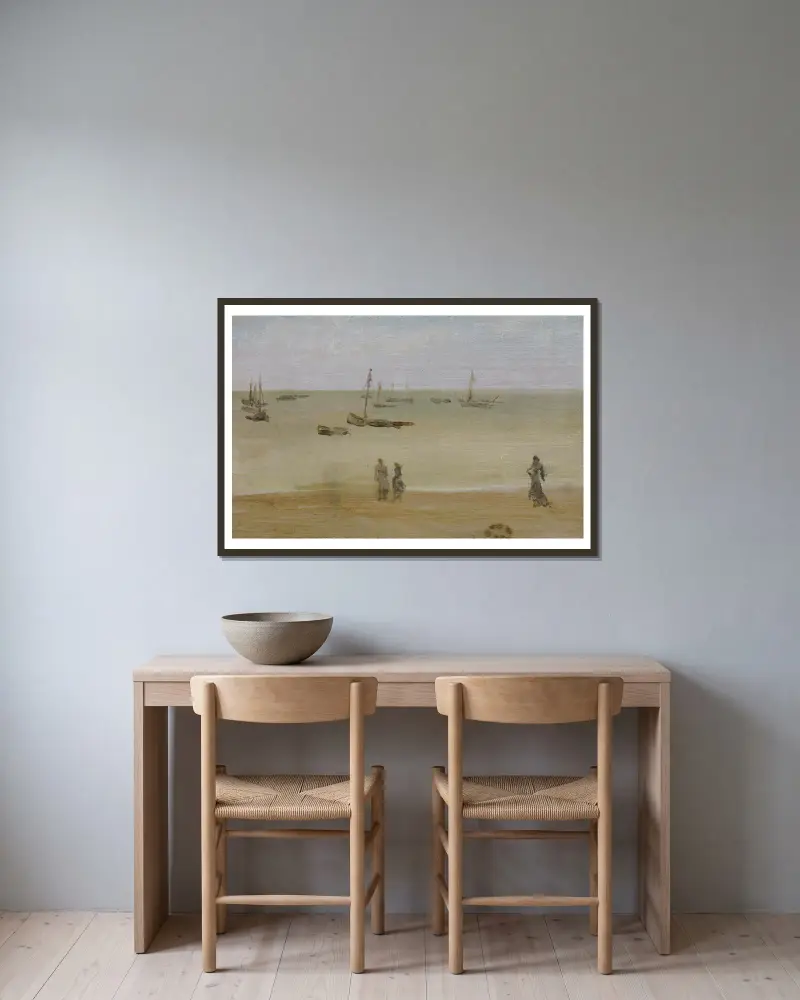 Mořské pobřeží, James Abbott McNeill Whistler v rámu na stěně