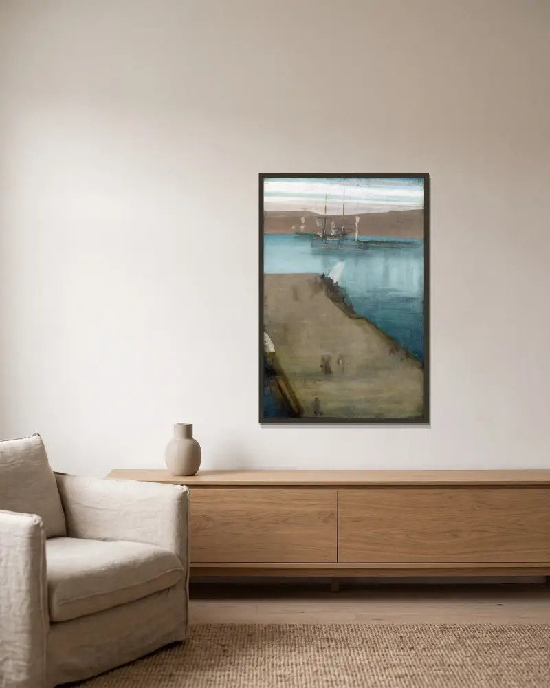 Hafen von Valparaíso von James Abbott McNeill Whistler gerahmt an einer Wand