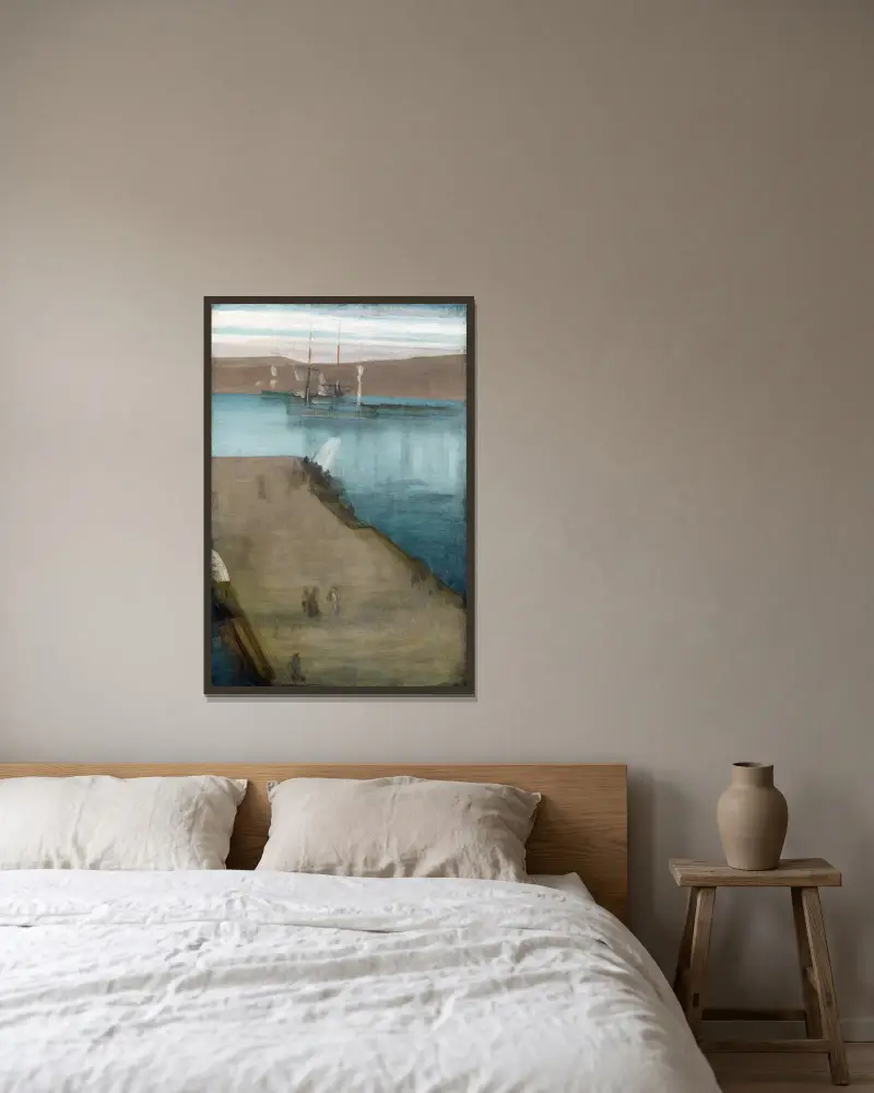 Hafen von Valparaíso von James Abbott McNeill Whistler gerahmt an einer Wand