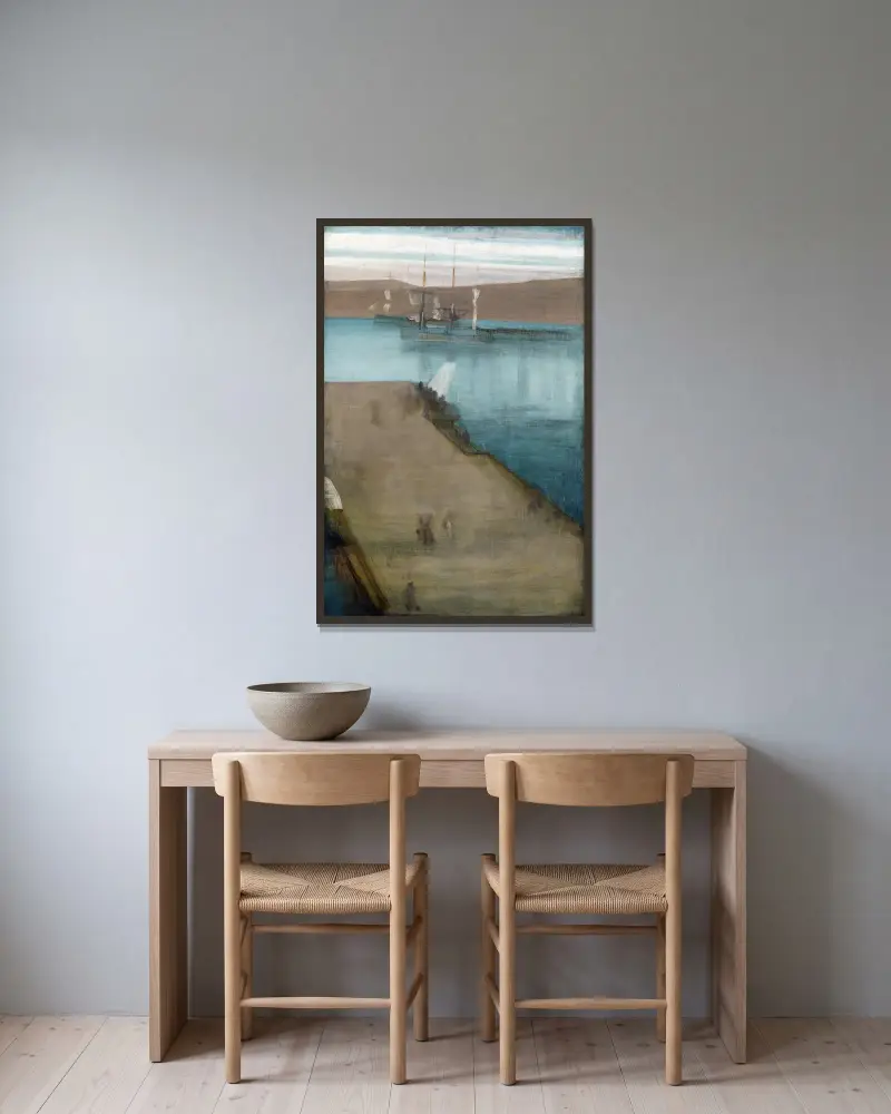 Hafen von Valparaíso von James Abbott McNeill Whistler gerahmt an einer Wand
