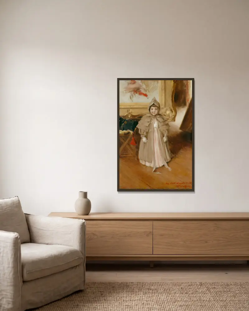 Meine kleine Tochter Dorothy von William Merritt Chase gerahmt an einer Wand