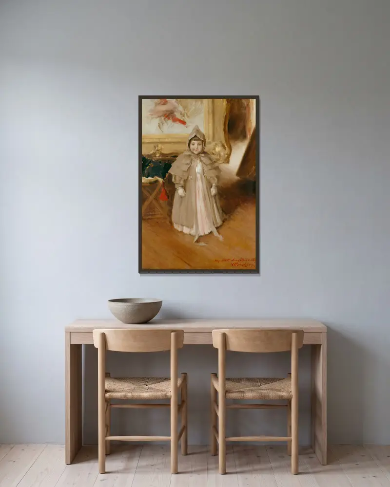 Meine kleine Tochter Dorothy von William Merritt Chase gerahmt an einer Wand
