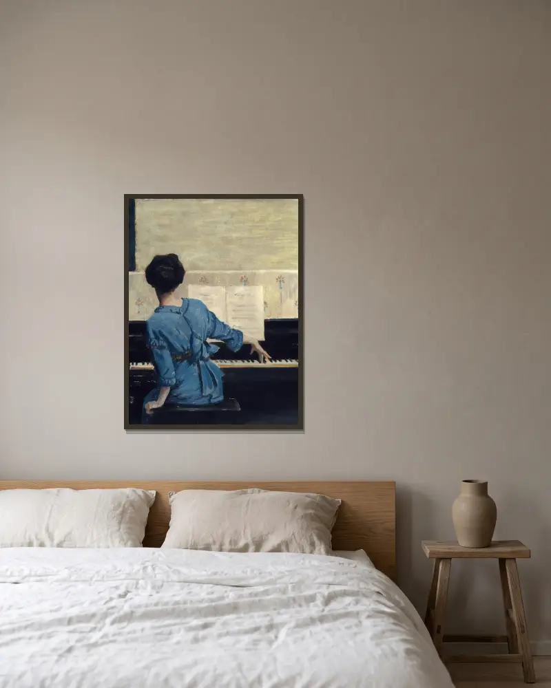 Die Grundnote von William Merritt Chase gerahmt an einer Wand