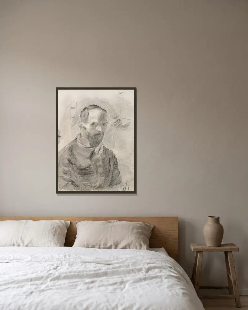 Self-Portrait av Otto Meyer-Amden inramad på en vägg