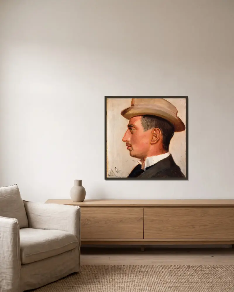 Prinz Christian von Dänemark von Michael Ancher gerahmt an einer Wand