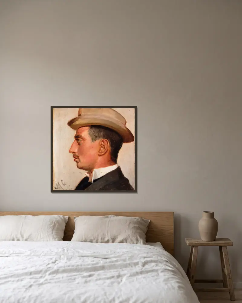 Prinz Christian von Dänemark von Michael Ancher gerahmt an einer Wand