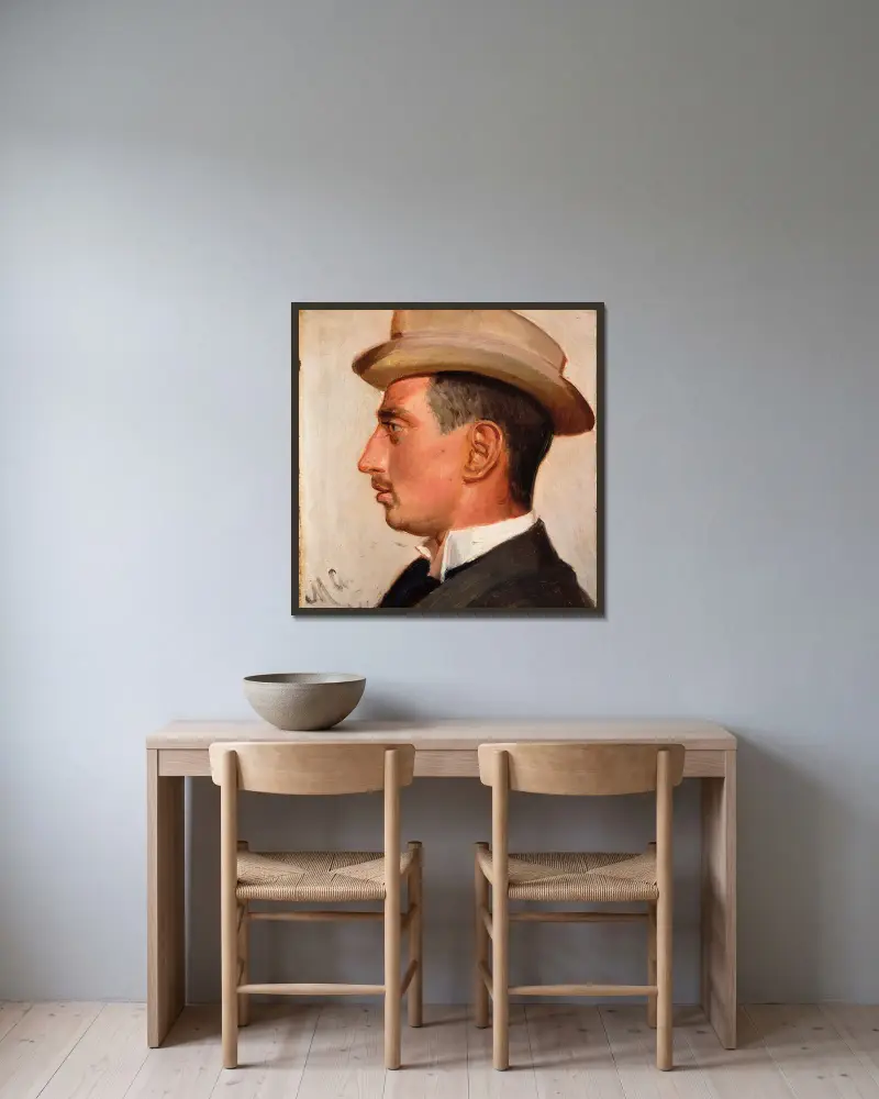 Prinz Christian von Dänemark von Michael Ancher gerahmt an einer Wand