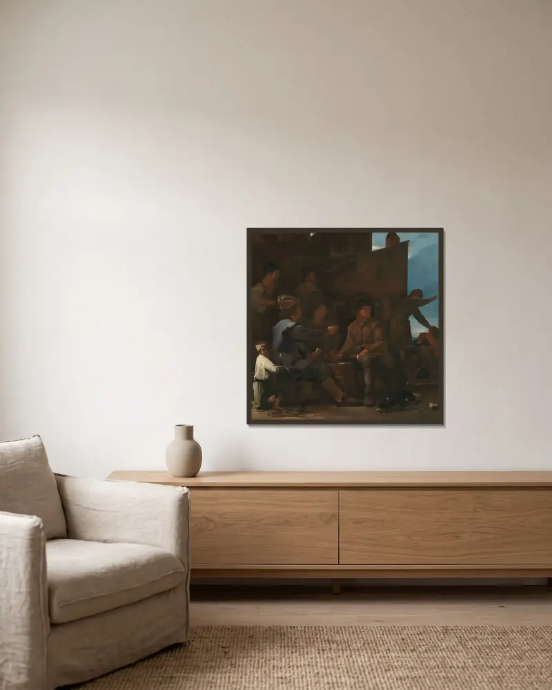 Karetní hráči, Michael Sweerts v rámu na stěně