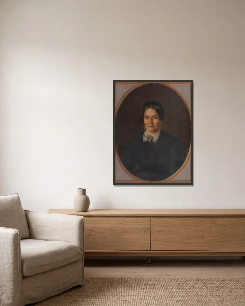 Porträt einer Dame von Peter Michal Bohúň gerahmt an einer Wand
