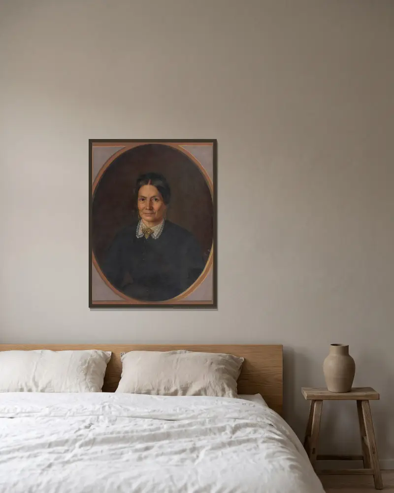 Porträt einer Dame von Peter Michal Bohúň gerahmt an einer Wand
