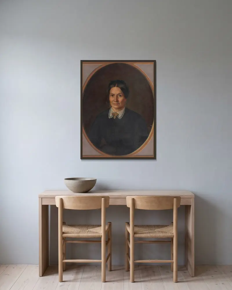 Porträt einer Dame von Peter Michal Bohúň gerahmt an einer Wand