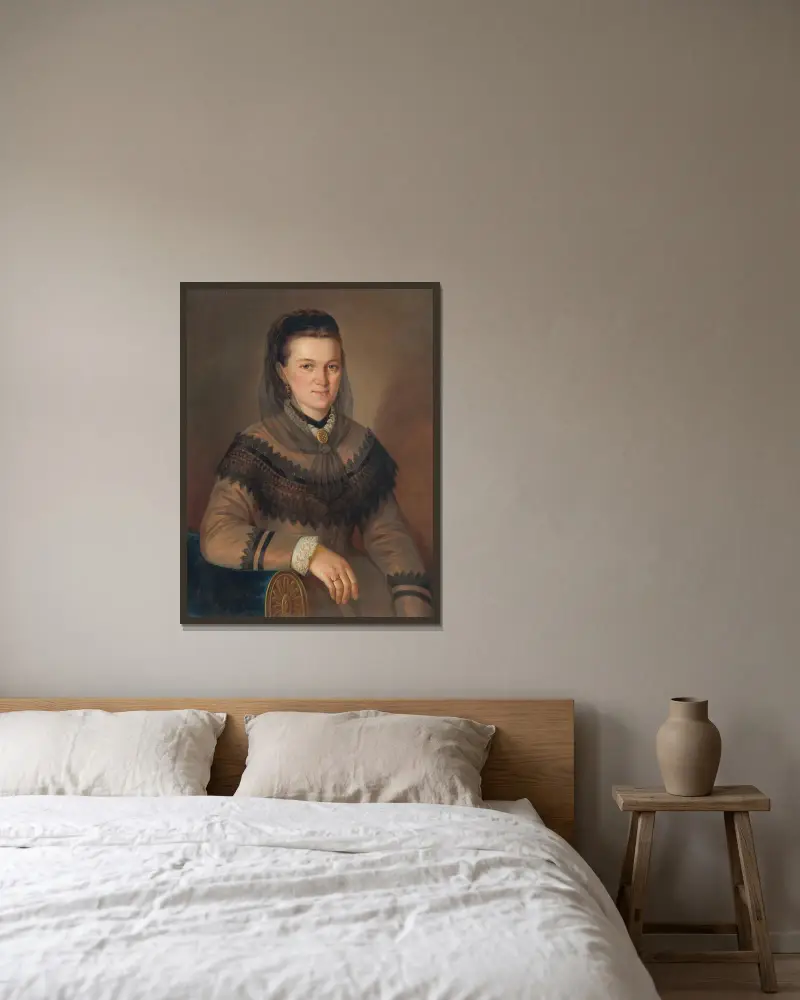 Portret Anny Philadelphy, Peter Michal Bohúň w ramie na ścianie
