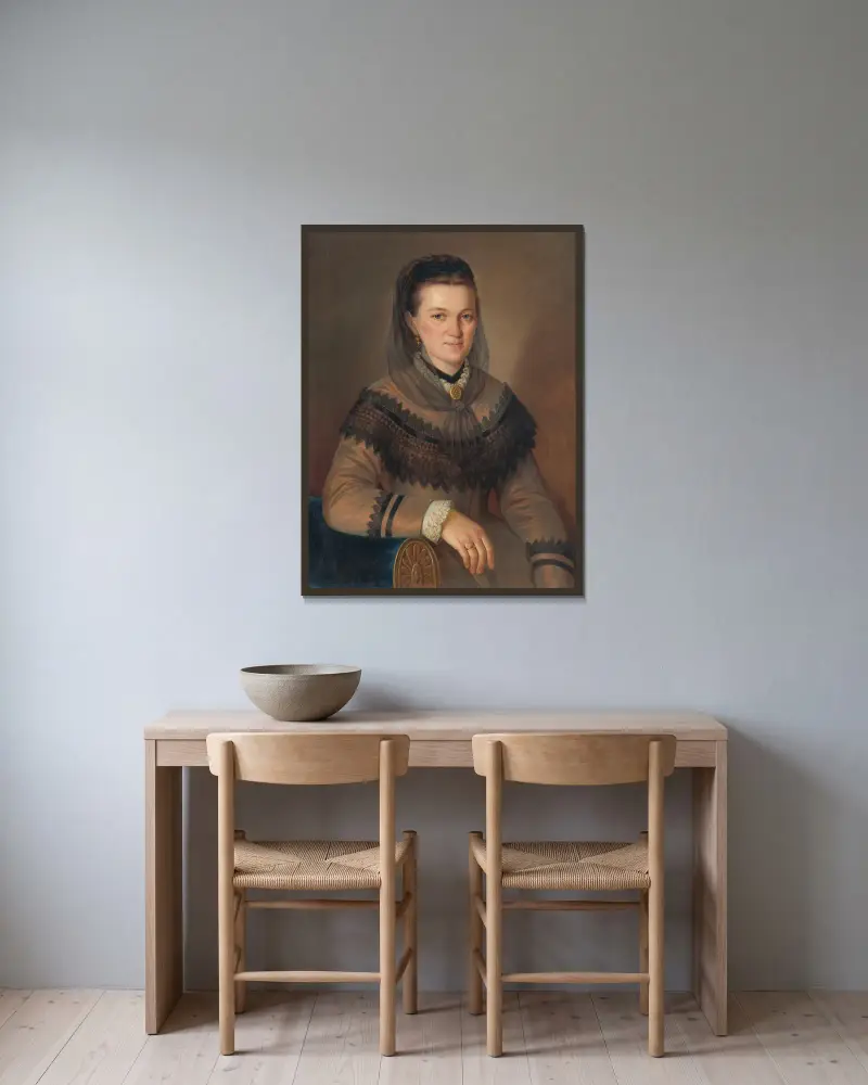 Portret Anny Philadelphy, Peter Michal Bohúň w ramie na ścianie