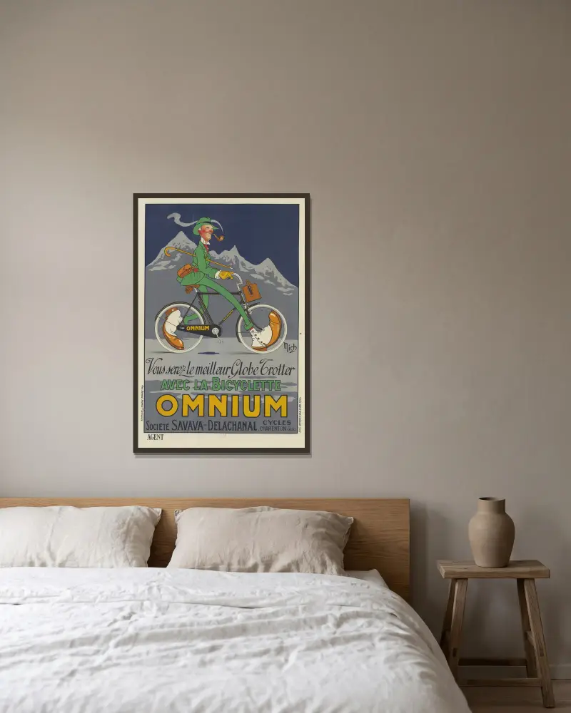 Vous serez le meilleur Globe Trotter avec la bicyclette Omnium av Mich (Michel Liebeaux) inramad på en vägg