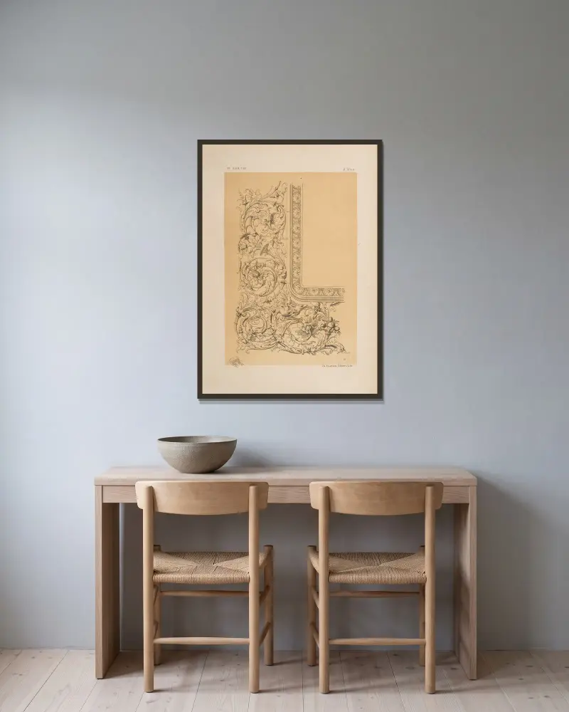 Rahmenmotiv A Nr. 6 von Michel Liénard gerahmt an einer Wand
