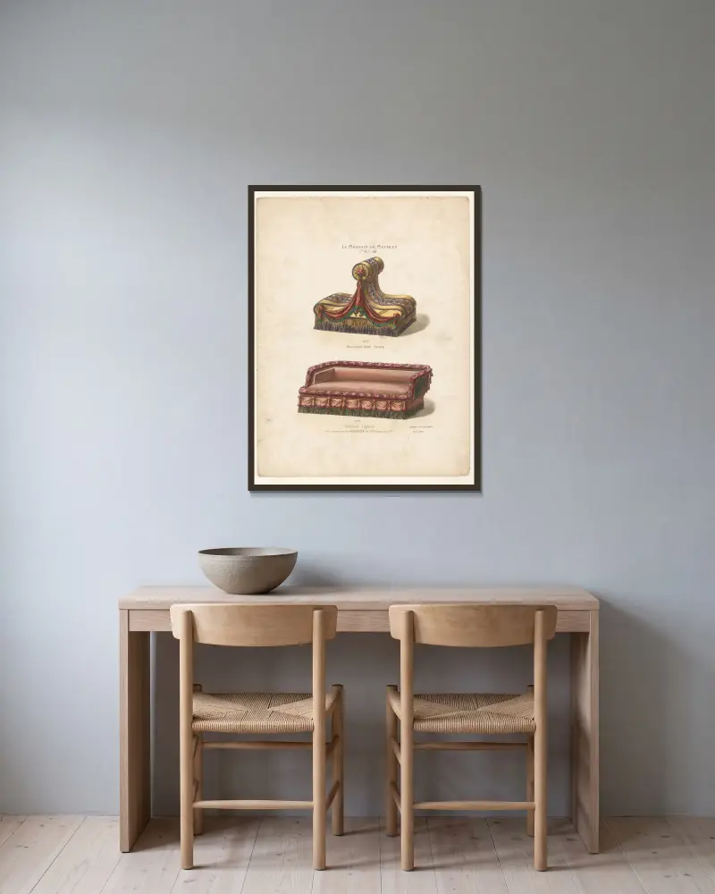 Boudeuse bébé Turque ; Pommier Ligaturé von Victor Léon Michel Quétin gerahmt an einer Wand