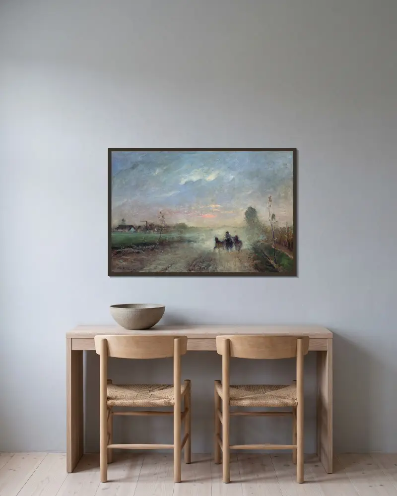 Prašná cesta II, Mihály Munkácsy v rámu na stěně
