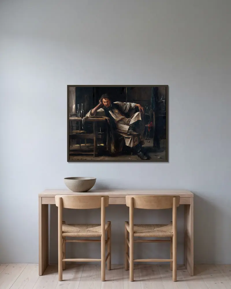 Sebepohrdání, Mihály Munkácsy v rámu na stěně