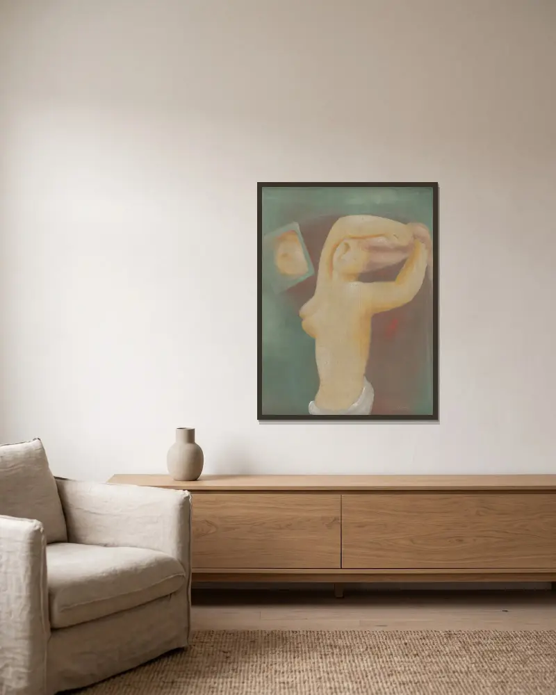 Zum Spiegel von Mikuláš Galanda gerahmt an einer Wand