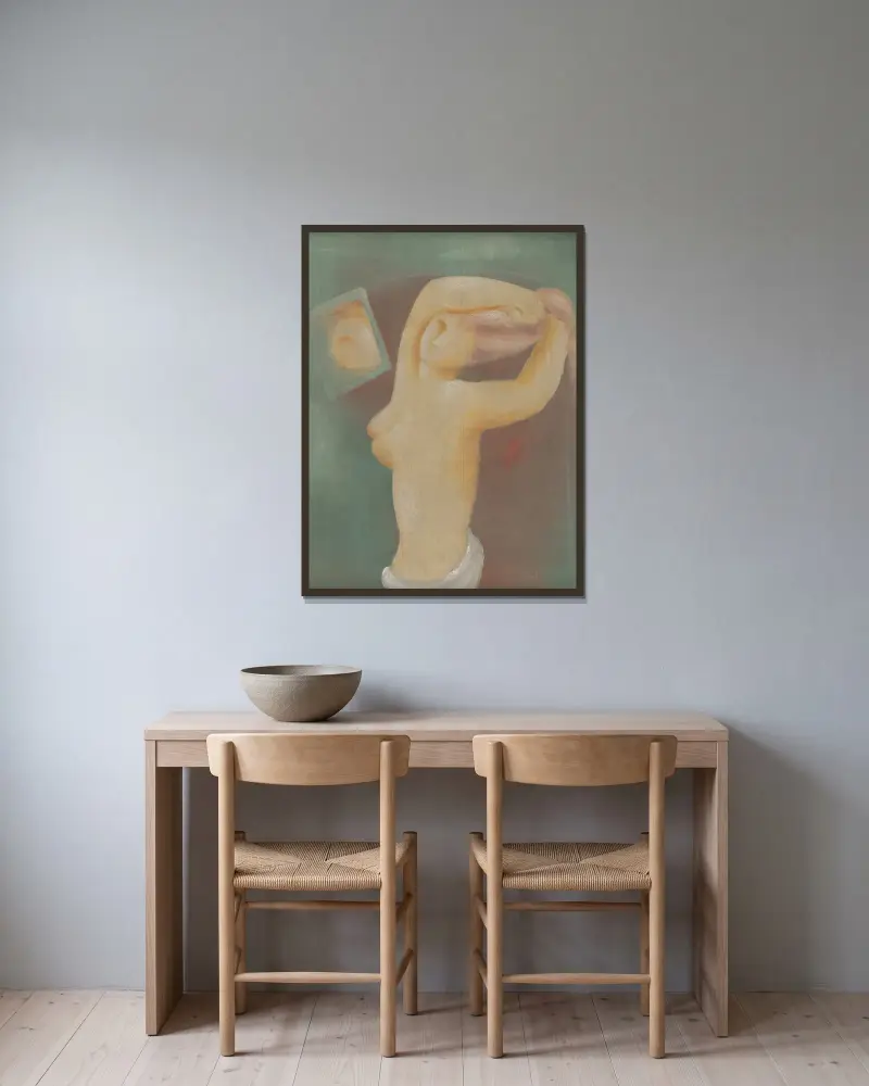 Zum Spiegel von Mikuláš Galanda gerahmt an einer Wand