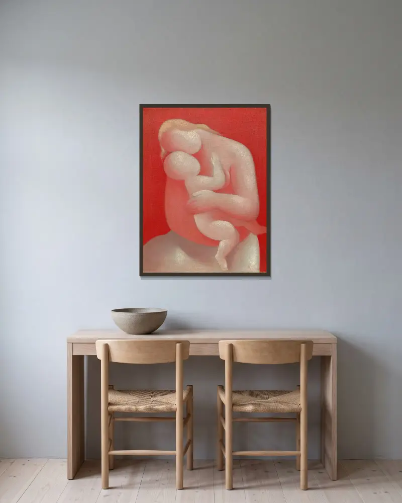 Matka (Różowa Madonna), Mikuláš Galanda w ramie na ścianie