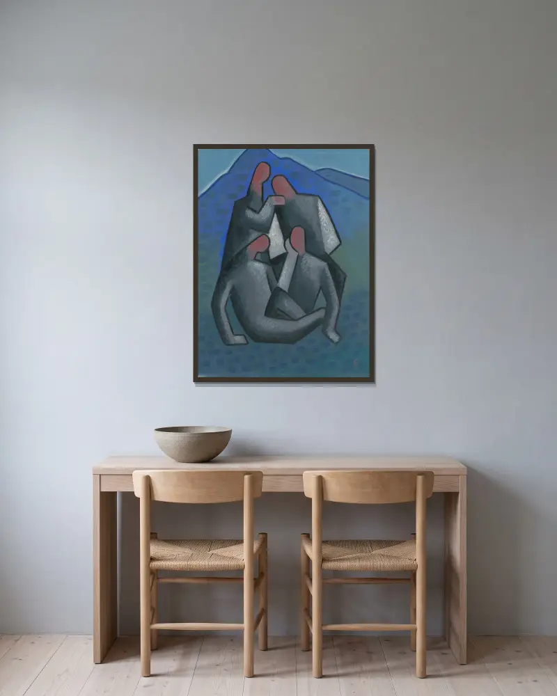 Räuber von Mikuláš Galanda gerahmt an einer Wand