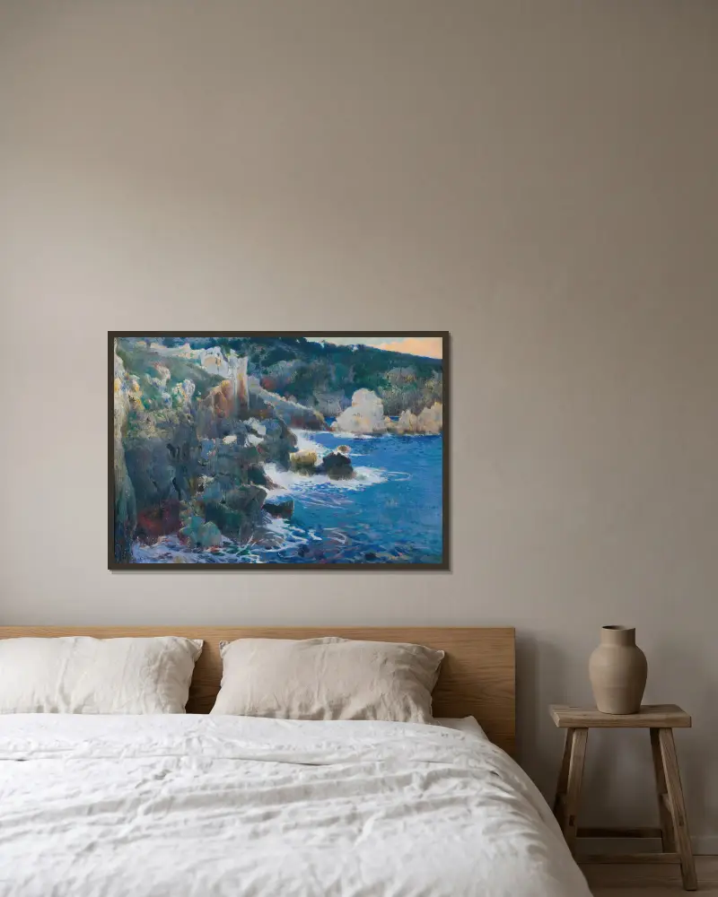 Cala Encantada (Majorca) av Joaquin Mir Trinxet inramad på en vägg
