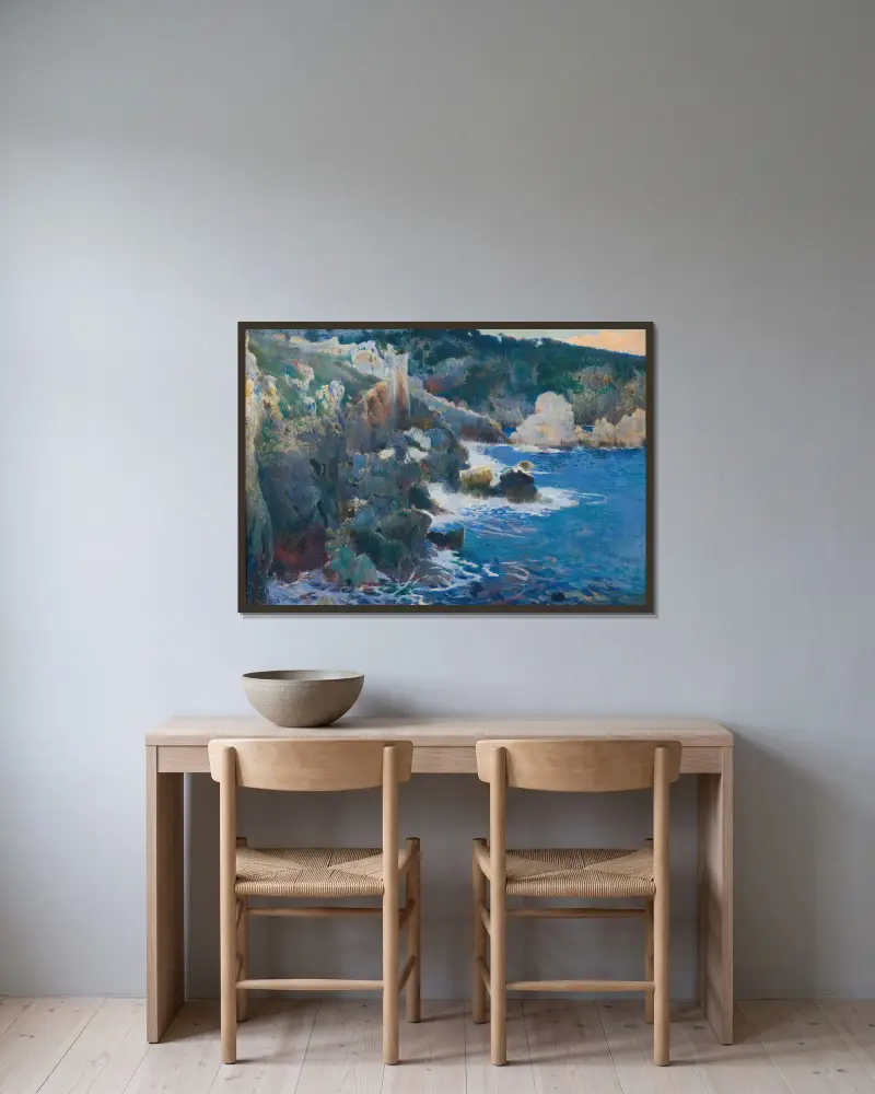 Cala Encantada (Majorca) av Joaquin Mir Trinxet inramad på en vägg