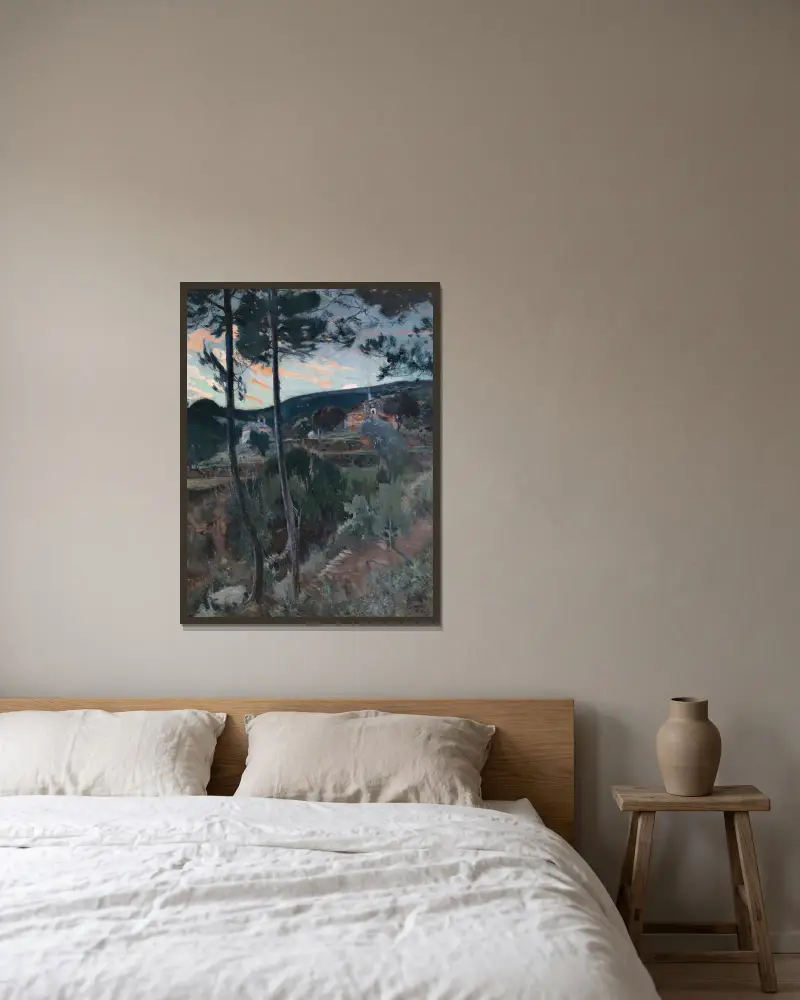 El Pascol. Caldes de Montbui von Joaquin Mir Trinxet gerahmt an einer Wand