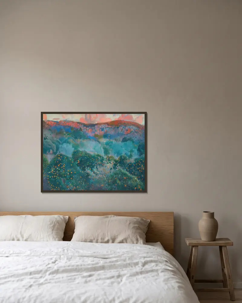 Sóller, Mallorca von Joaquin Mir Trinxet gerahmt an einer Wand