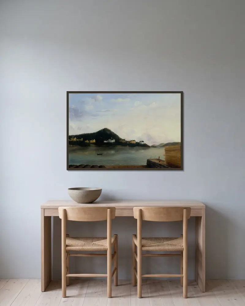 Dorchester 1856 von Edward Mitchell Bannister gerahmt an einer Wand