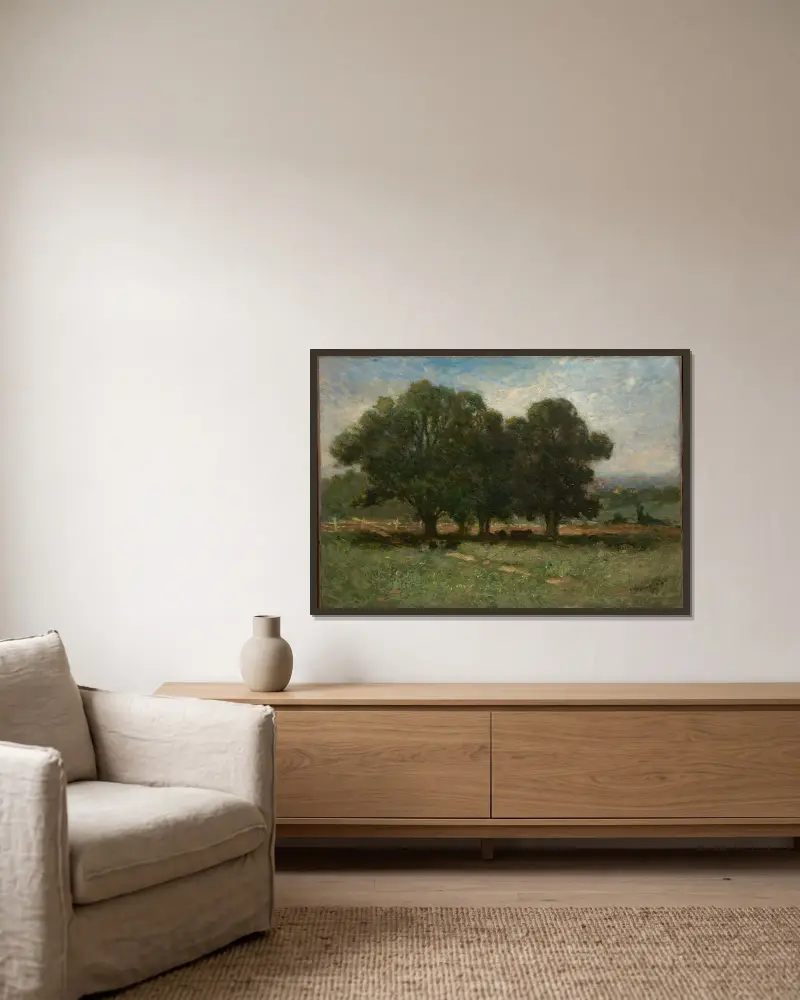 Krajobraz, Edward Mitchell Bannister w ramie na ścianie