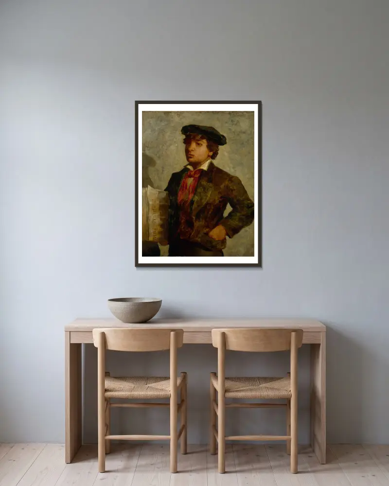 Tidningspojken, Edward Mitchell Bannister v rámu na stěně