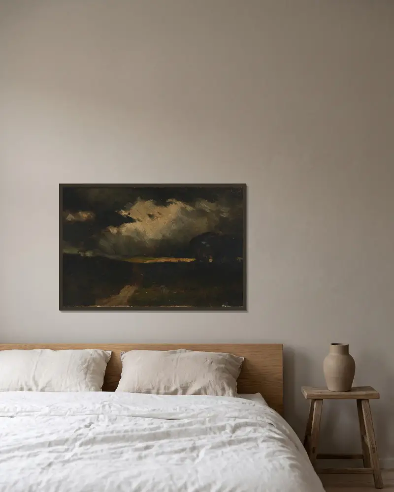 Bouře, Edward Mitchell Bannister v rámu na stěně