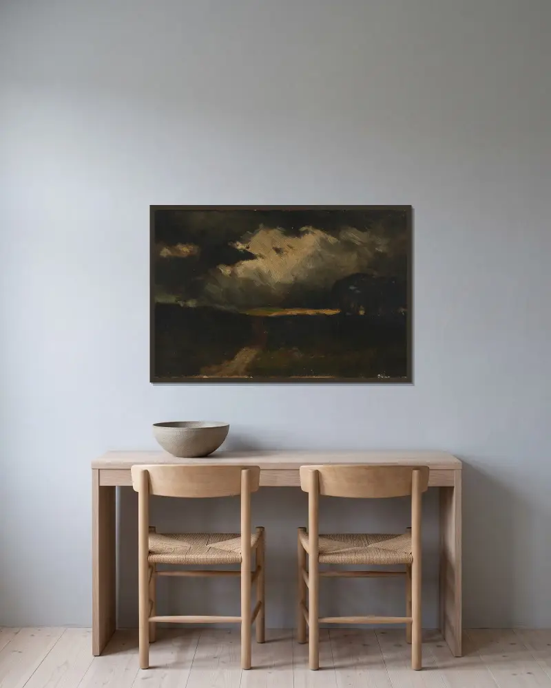 Bouře, Edward Mitchell Bannister v rámu na stěně