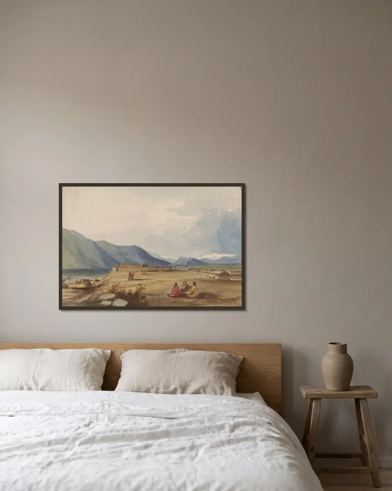 Fort Okinakane von John Mix Stanley gerahmt an einer Wand