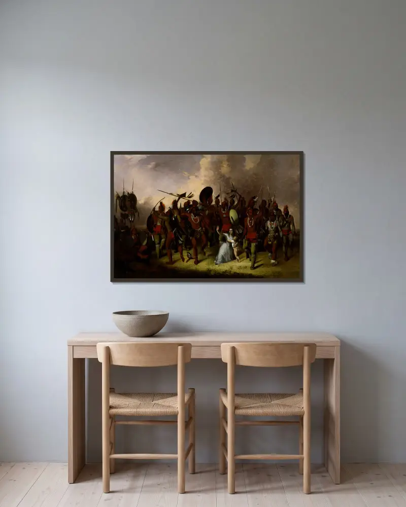 Osage Scalp Dance von John Mix Stanley gerahmt an einer Wand