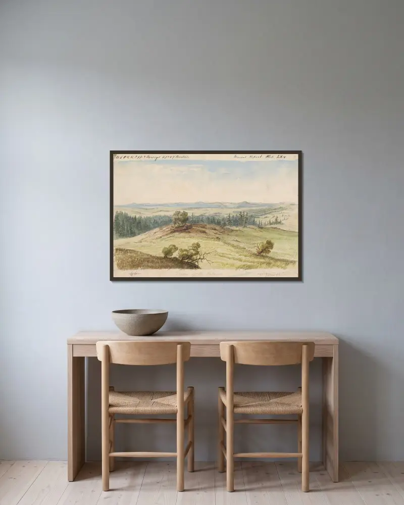 Quelle von Peluse von John Mix Stanley gerahmt an einer Wand