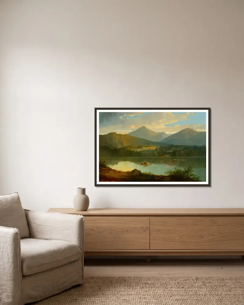 Westliche Landschaft von John Mix Stanley gerahmt an einer Wand