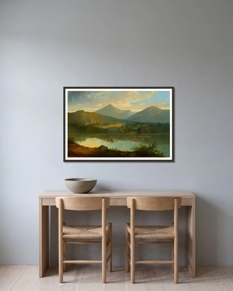 Westliche Landschaft von John Mix Stanley gerahmt an einer Wand
