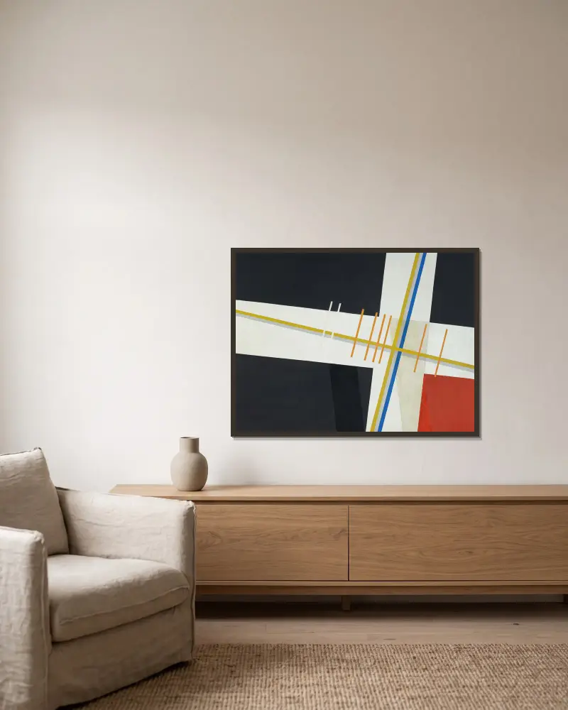 Am 3 von László Moholy-Nagy gerahmt an einer Wand